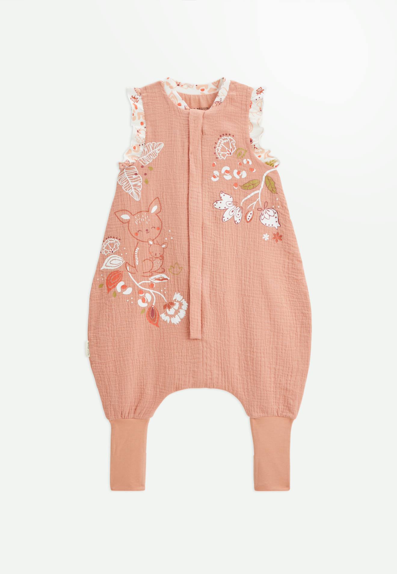Turbulette D'été En Gaze De Coton Avec Pieds Retroussables Mindanao Rose