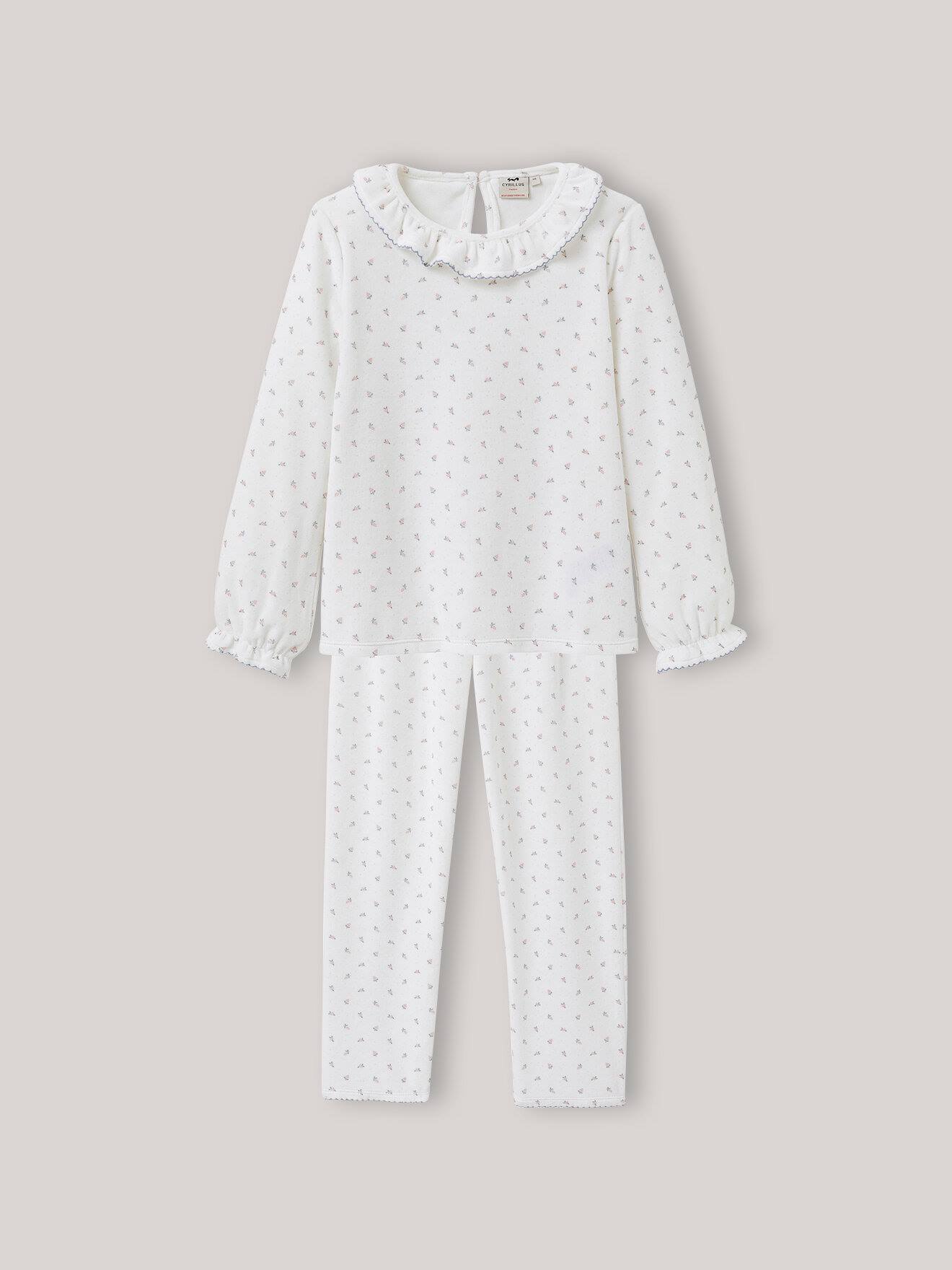 Pyjama Fille En Velours - Imprimé Grappes - Coton Biologique Imprimé Grappes