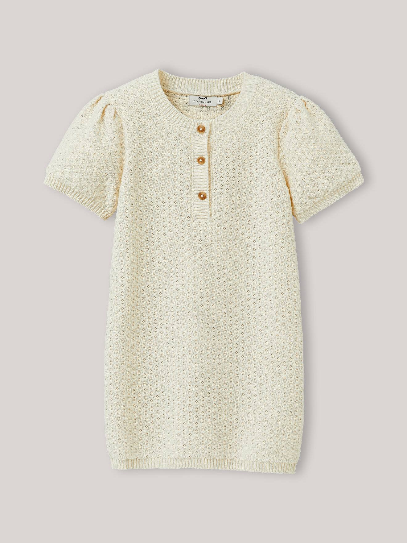 Robe Tricot En Coton Ecru