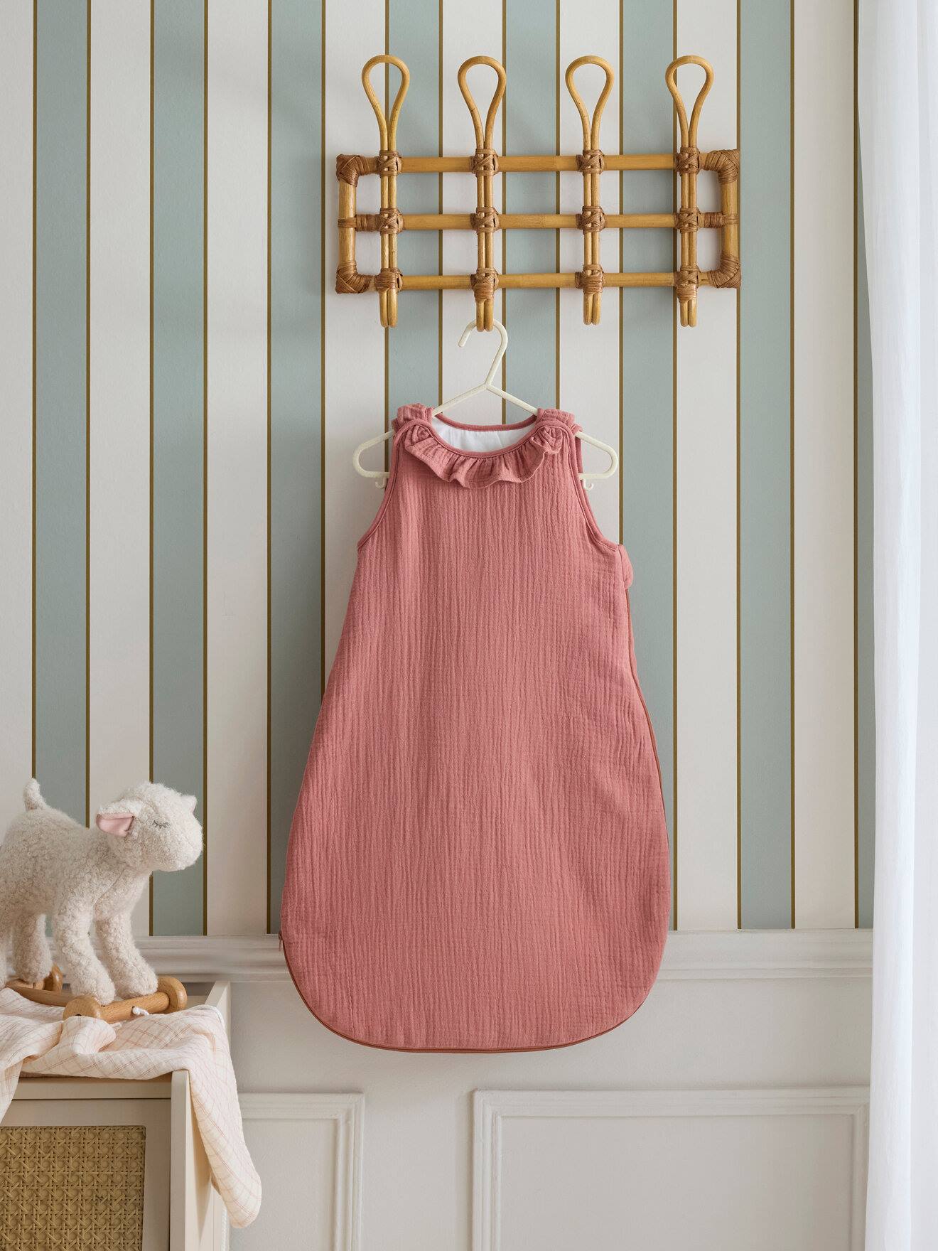 Gigoteuse Col Froufrou En Gaze De Coton Biologique Tog 2 Rose Moyen Uni