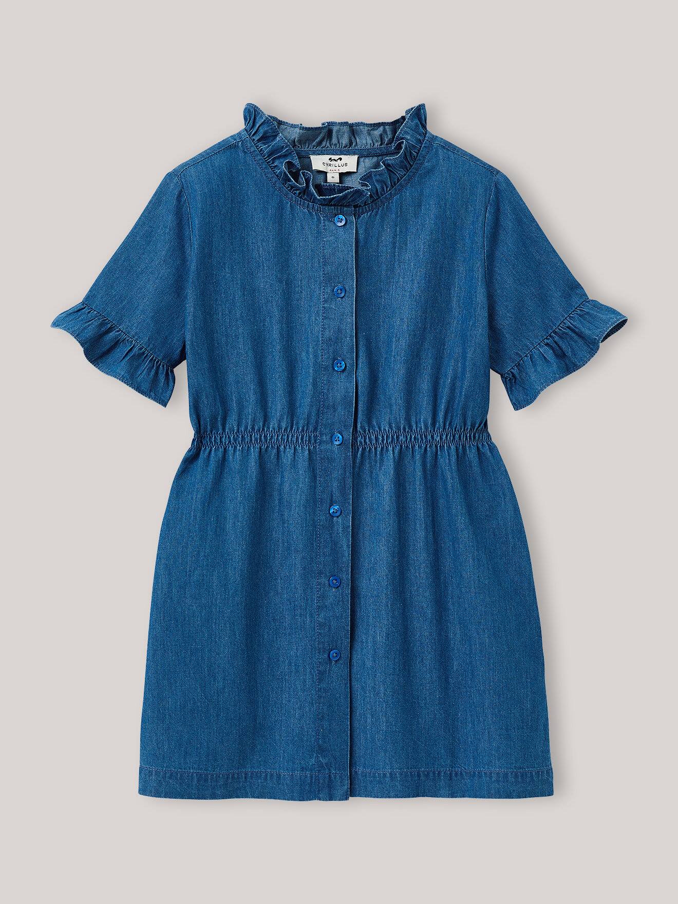 Robe En Denim Light Denim Bleu