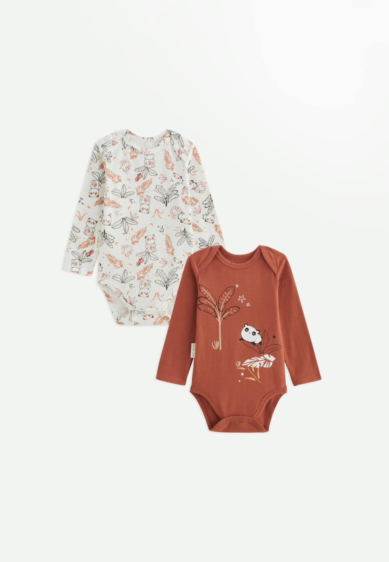 Lot De 2 Bodies Bébé Manches Longues Maloueg Marron