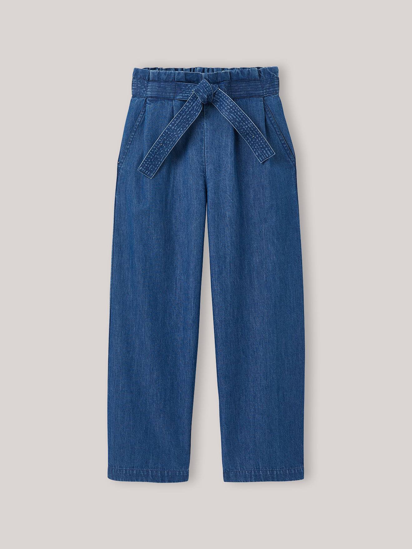 Pantalon Large En Denim Light Denim Brut