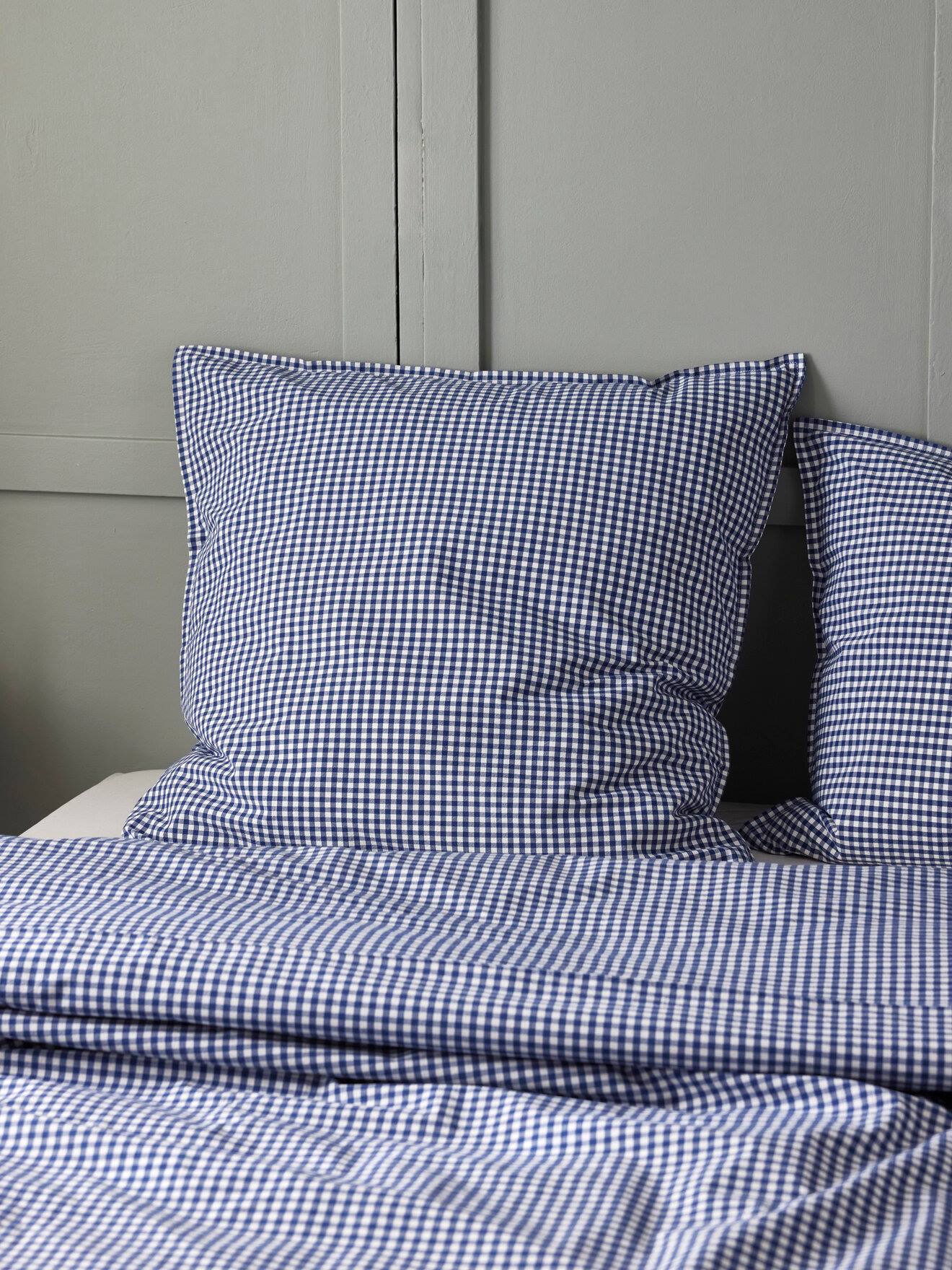 Taie D'oreiller Percale De Coton vichy Vichy Marine