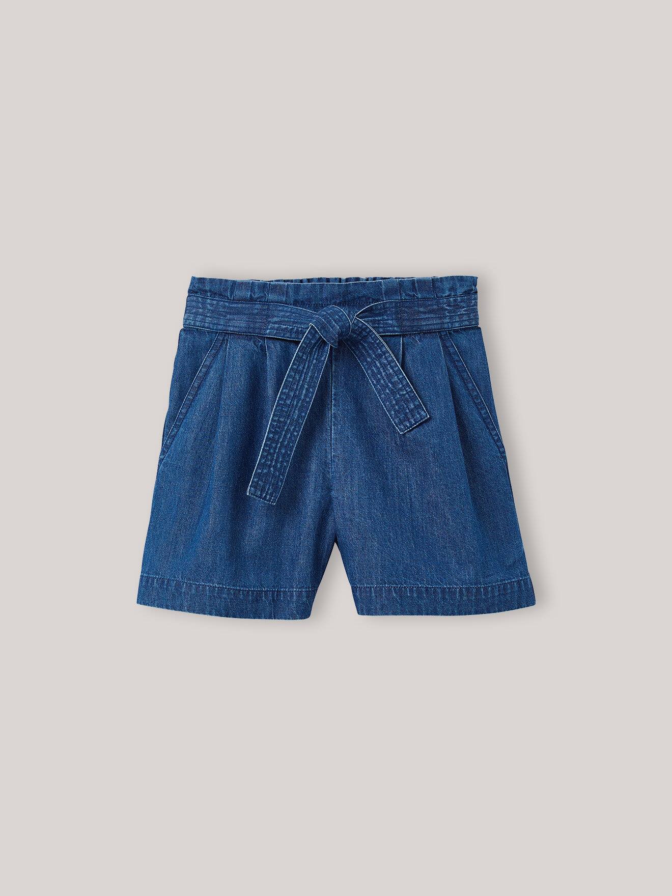 Short En Denim Light Denim Brut