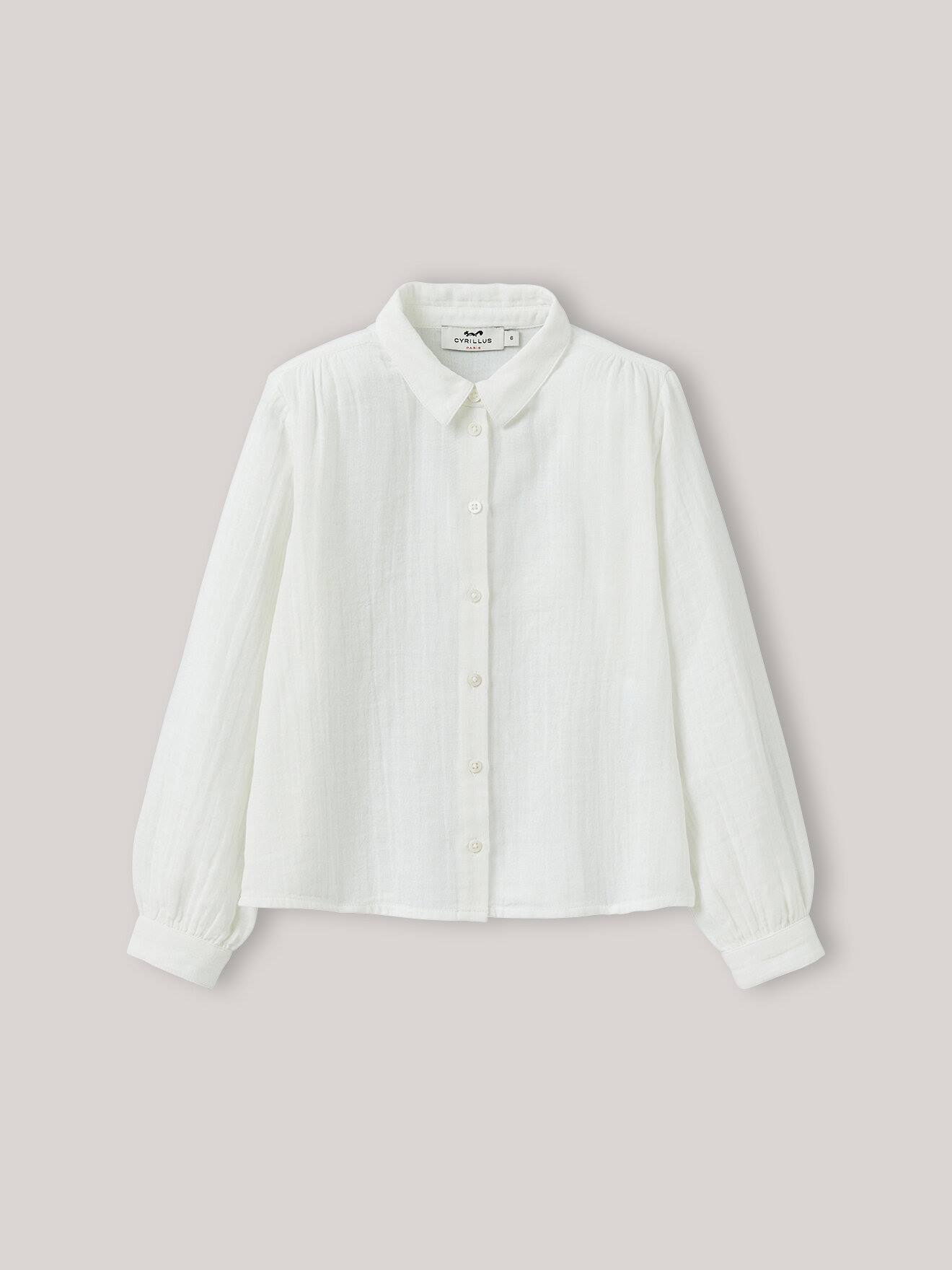 Chemise En Gaze En Coton Biologique Ecru
