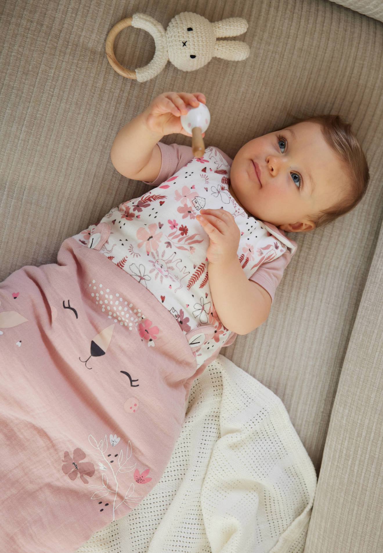 Gigoteuse Tog 2 En Gaze De Coton Petit Safari Rose