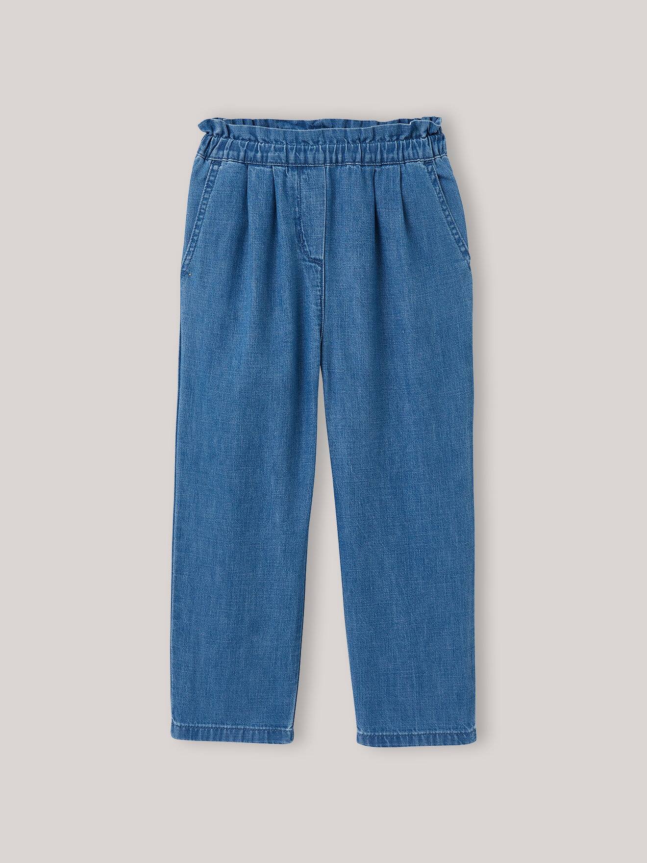 Pantalon Large Denim Light Denim Stone