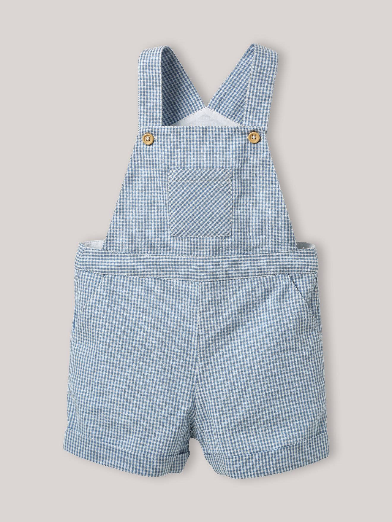 Salopette Courte Vichy Vichy Bleu