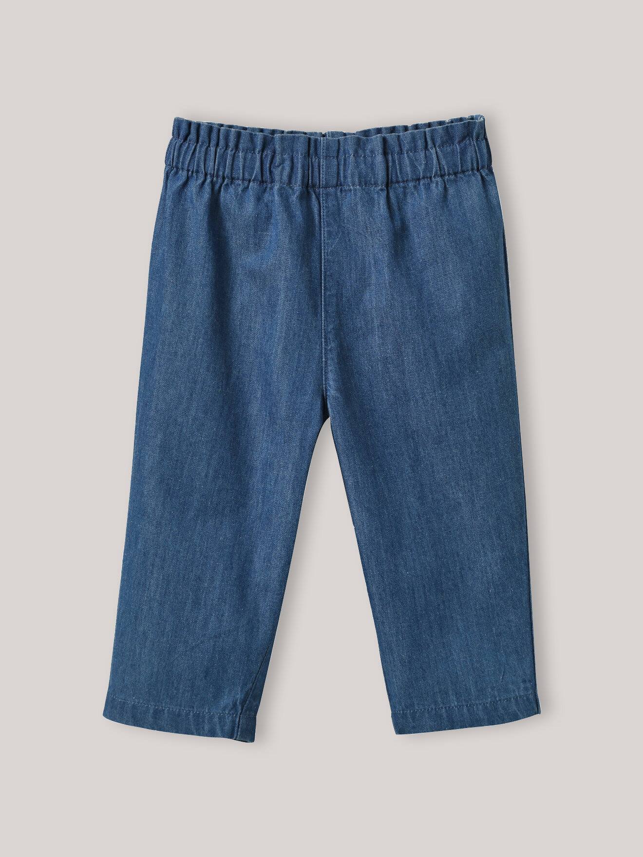 Pantalon En Denim Light Denim Bleu
