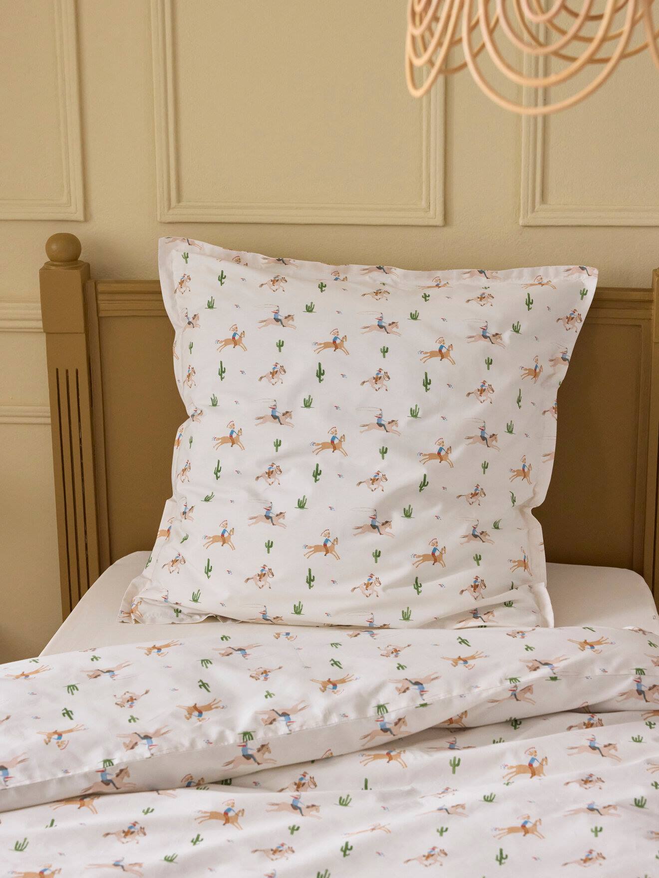 Taie D'oreiller Percale De Coton far West Imprimé Indiens