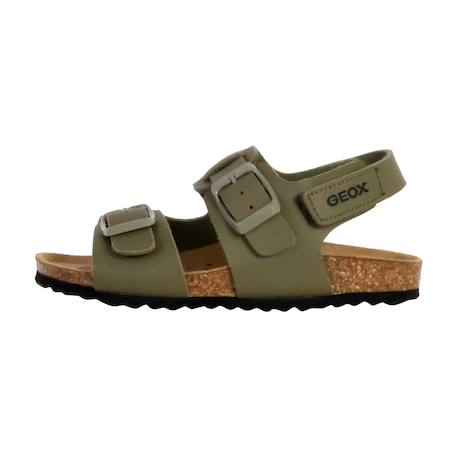 Sandales en cuir  à scratch Militaire+Navy 2 - vertbaudet enfant 