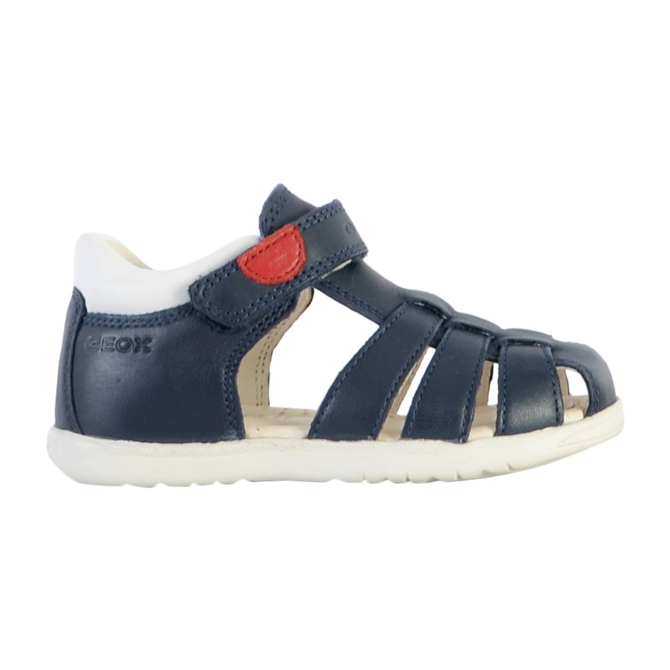 Sandales En Cuir À Scratch Marine