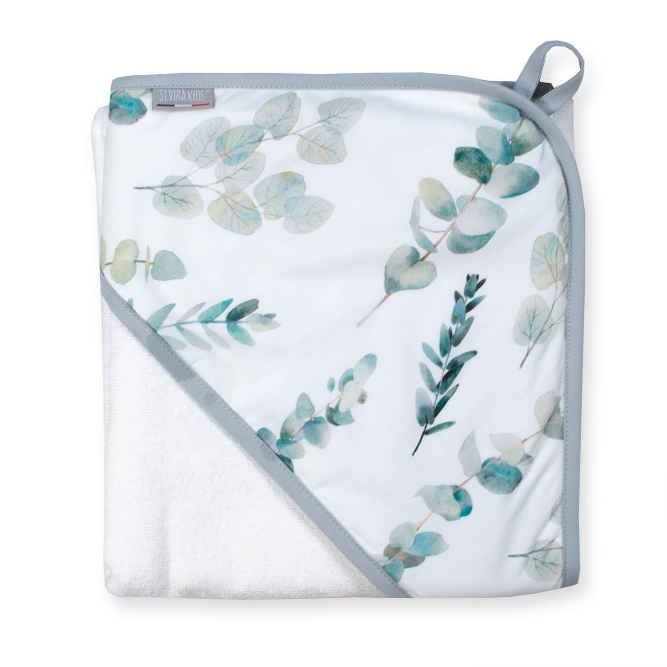 Ma Première Cape De Bain En Bambou Eucalyaptus Eucalyptus, Vert, Gris