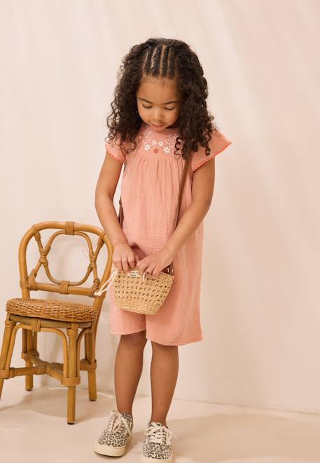 Robe bébé en gaze de coton mindanao Rose 1 - vertbaudet enfant 