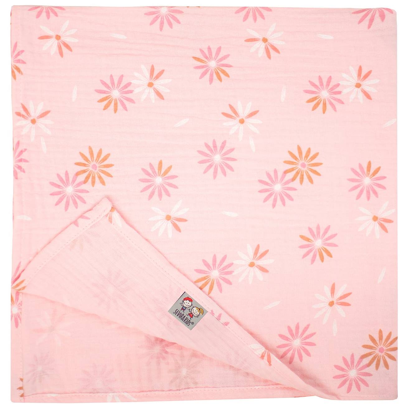 Lange En Gaze De Coton Lla Rosella Imprimé Floral, Rose