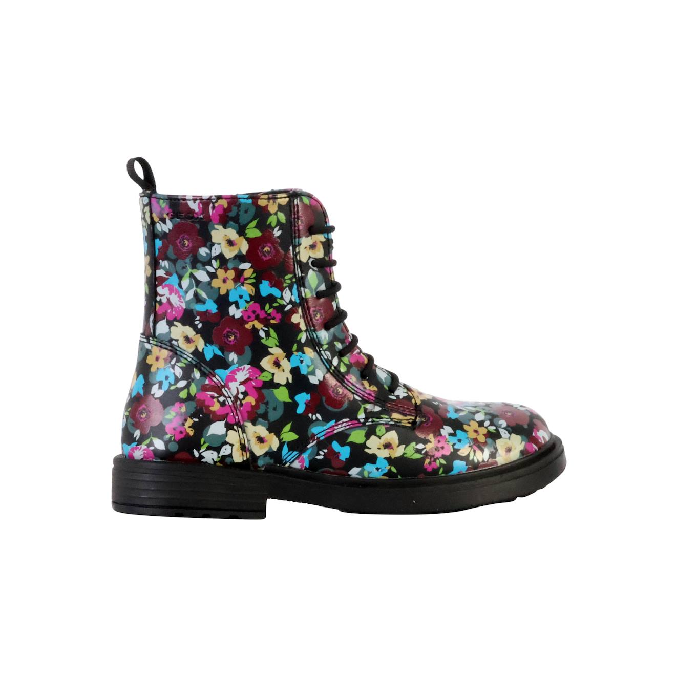Bottes À Lacets Noir Multicouleur