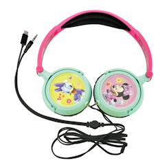 Jouet-Casque stéréo filaire pliable minnie mouse avec limitation de volume d'écoute