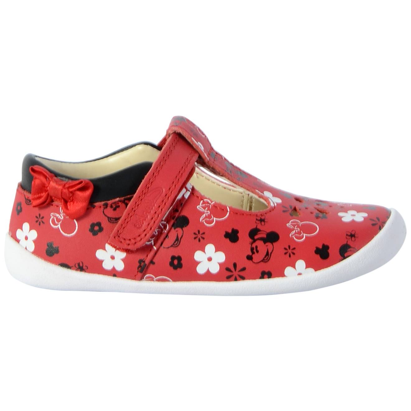 Ballerines En Cuir À Scratch Rouge