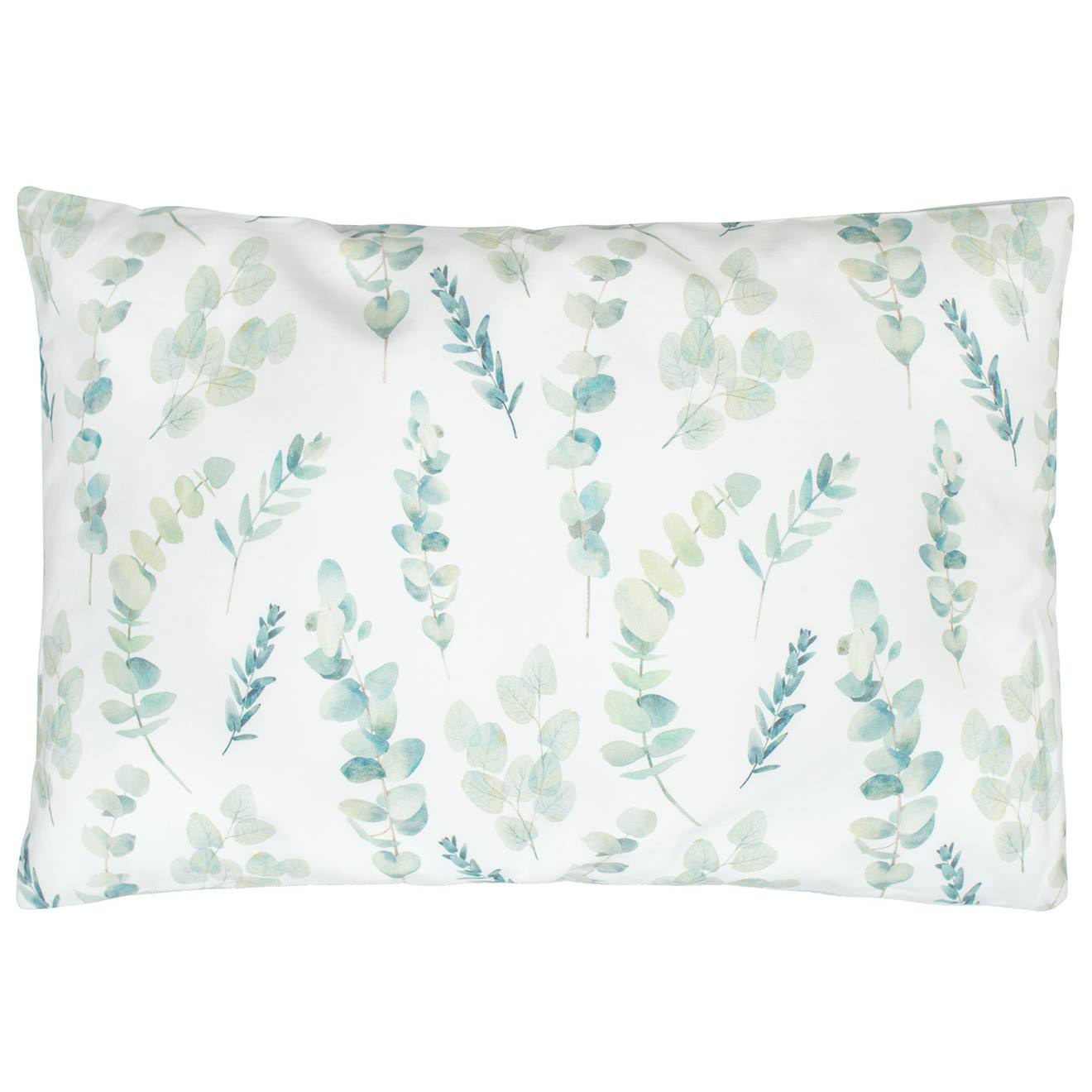 Taie D'oreiller En Coton Réversible Eucalyptus Eucalyptus, Vert, Gris