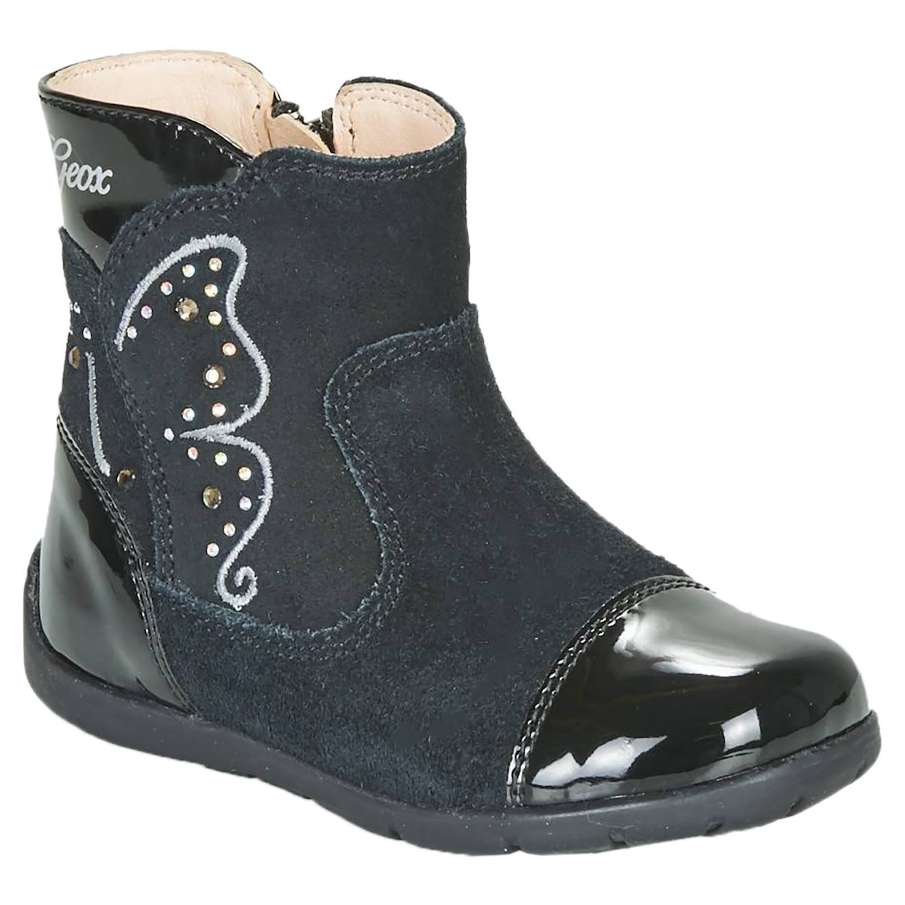 Bottes En Cuir Velours Fermeture clair Noir 37 €