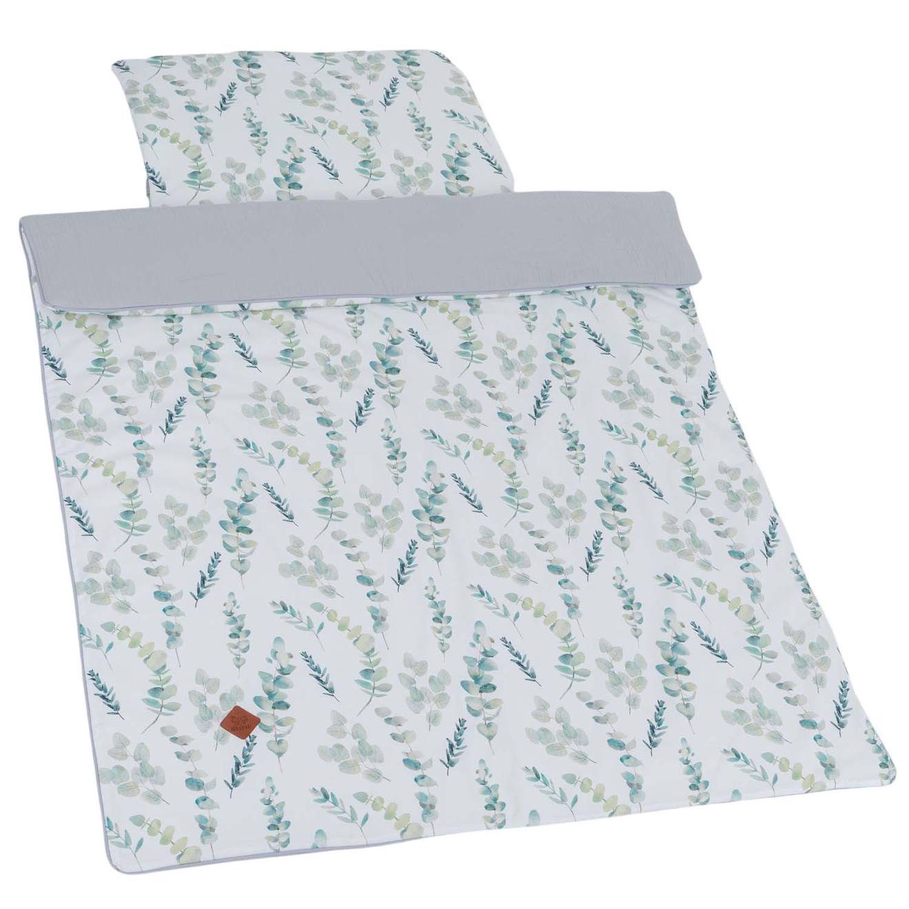 Couette Et Oreiller Enfant - Prêt À Dormir Eucalyptus Eucalyptus, Vert, Gris