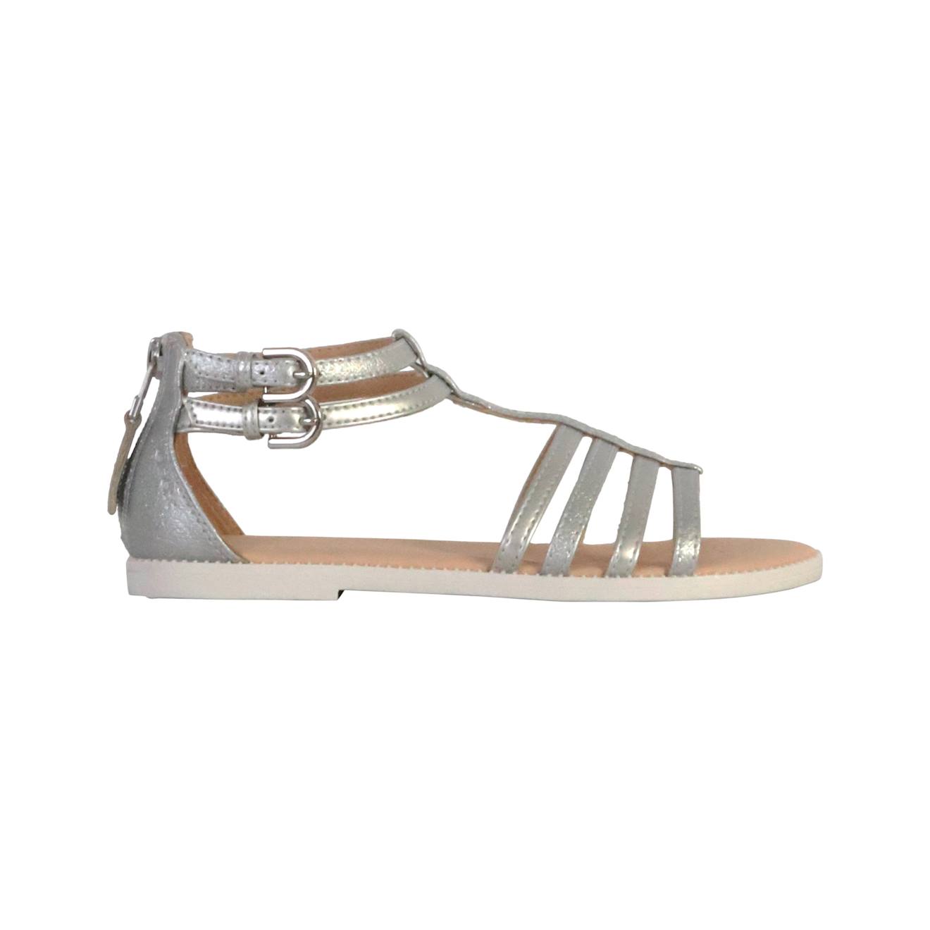 Sandales Vernis À Brides Argent