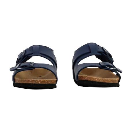 Sandales en cuir  à scratch Militaire+Navy 11 - vertbaudet enfant 