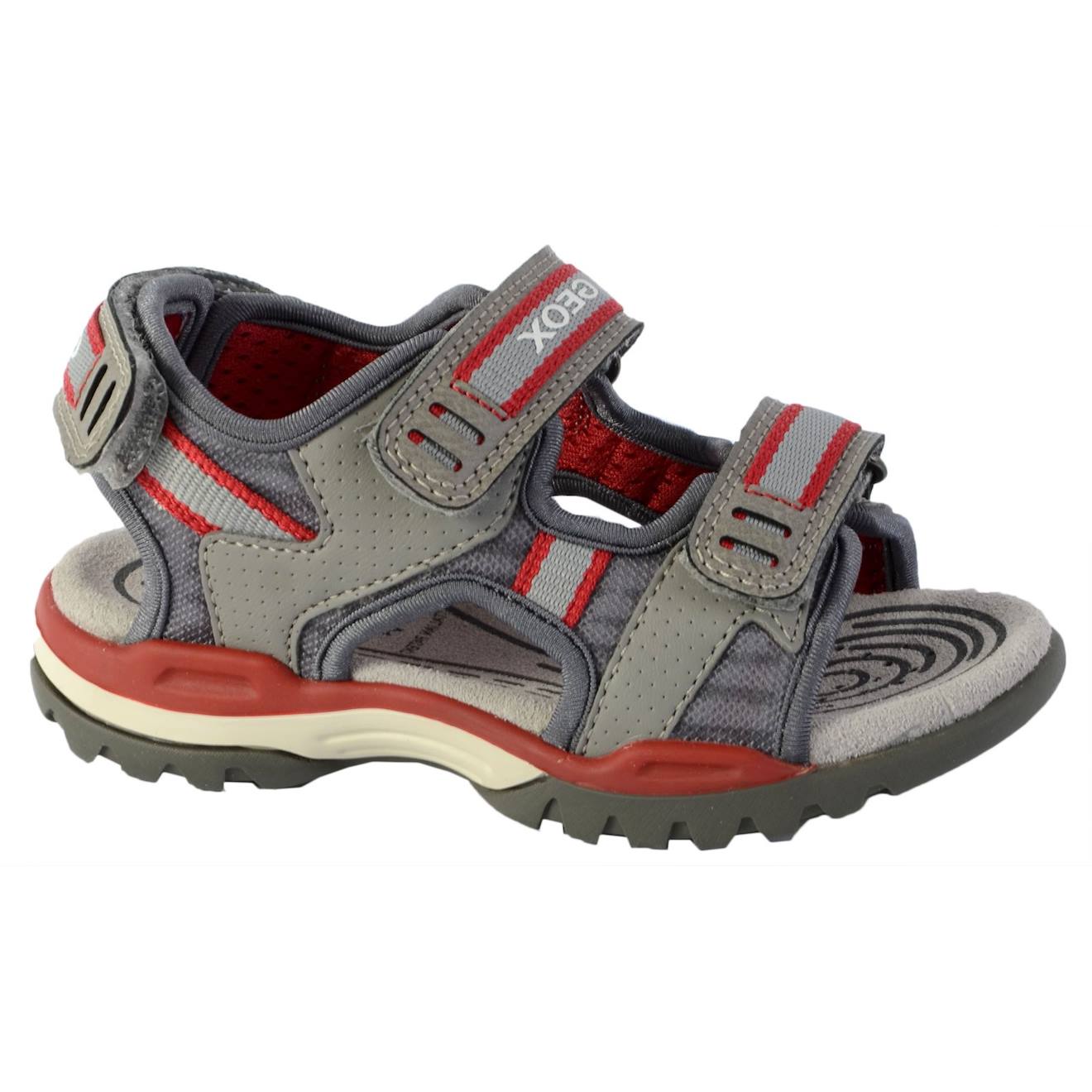 Sandales À Scratch Grey Red
