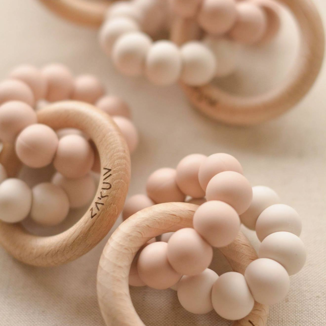 Anneau De Dentition Rose/beige (Zakuw) - Image 3