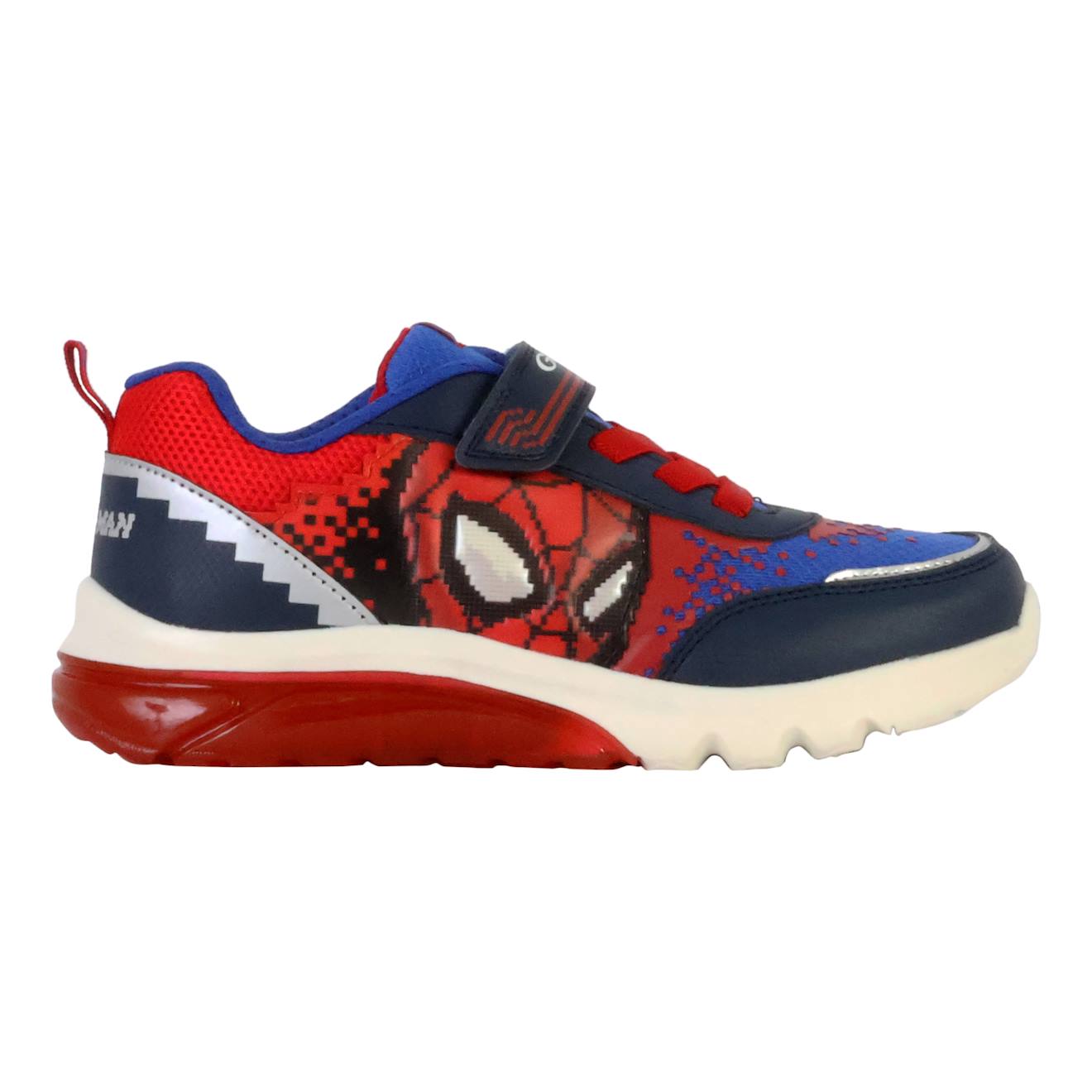 Baskets Basses À Scratch Navy Rouge