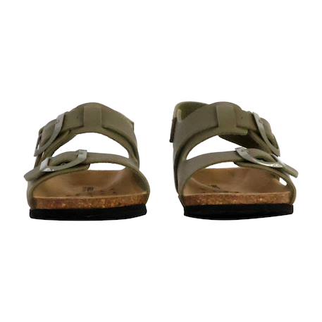 Sandales en cuir  à scratch Militaire+Navy 5 - vertbaudet enfant 