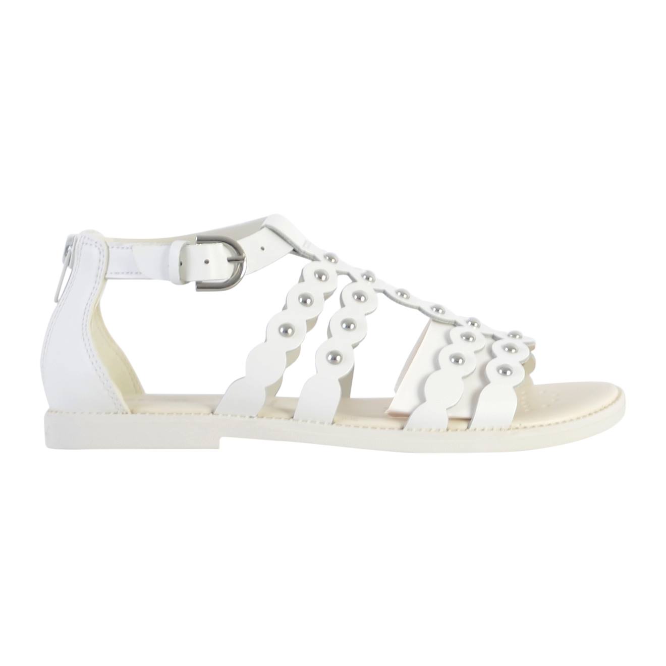 Sandales en cuir à brides blanc