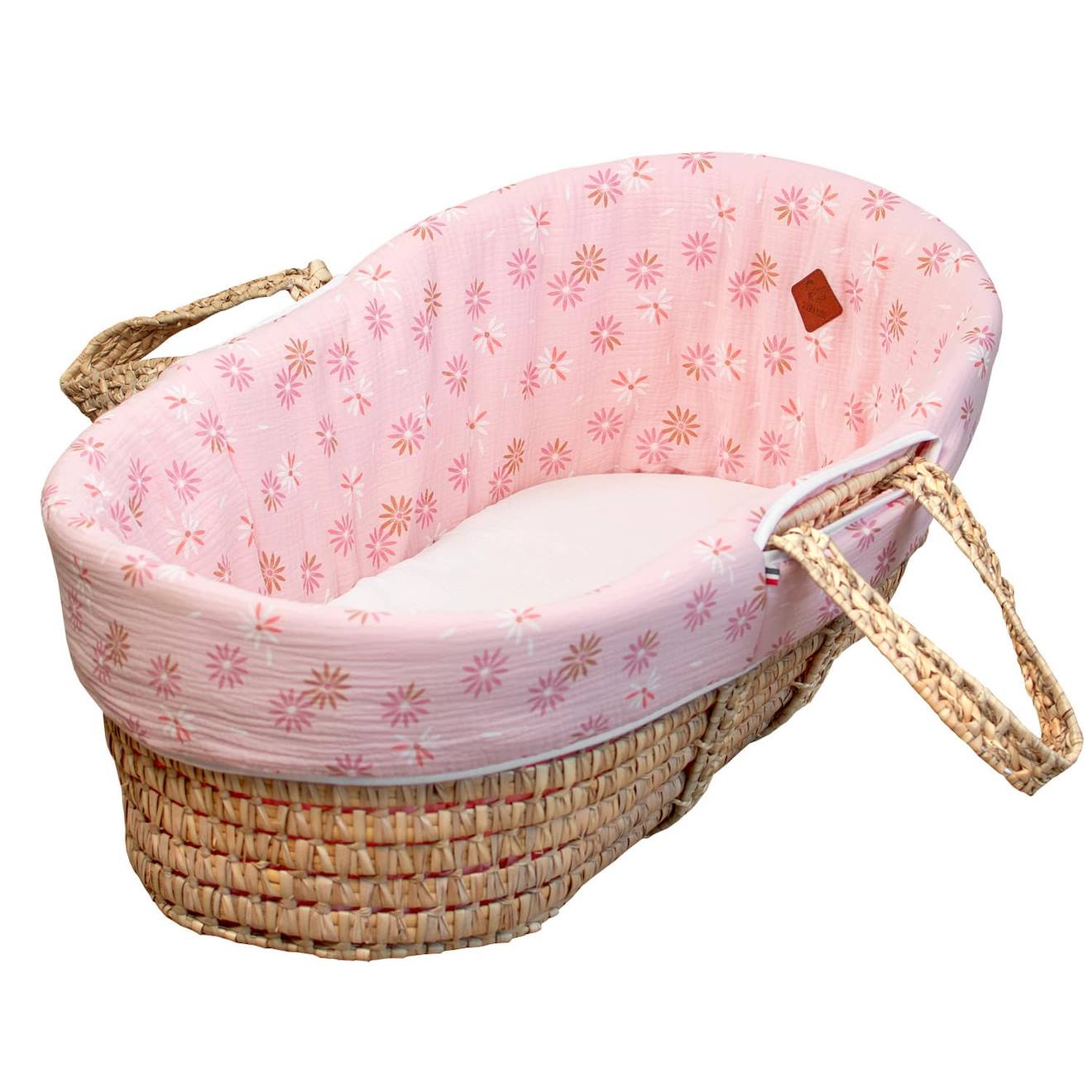 Habirosellage De Couffin En Gaze De Coton Rosella Rosella Imprimé Floral, Rose