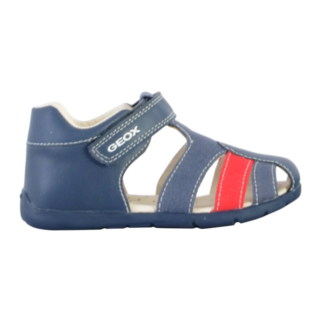 Sandales En Cuir À Scratch Marine Claire Rouge