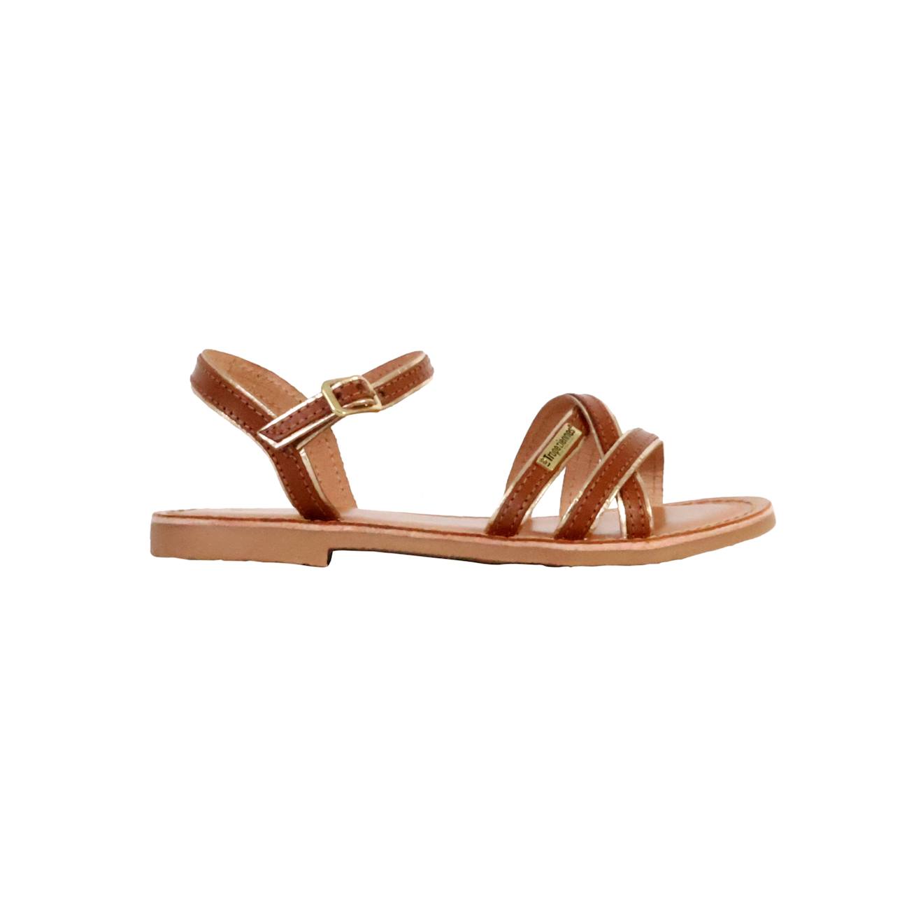 Sandales En Cuir À Brides Tan