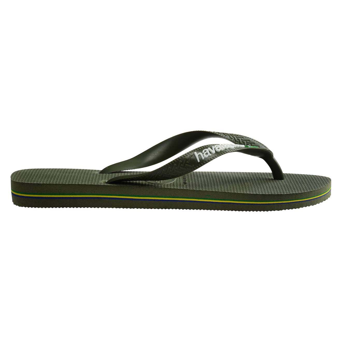 Tongs À Enfiler Vert Gris