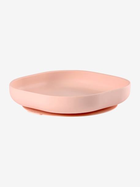 Béaba - Assiette silicone avec ventouse rose