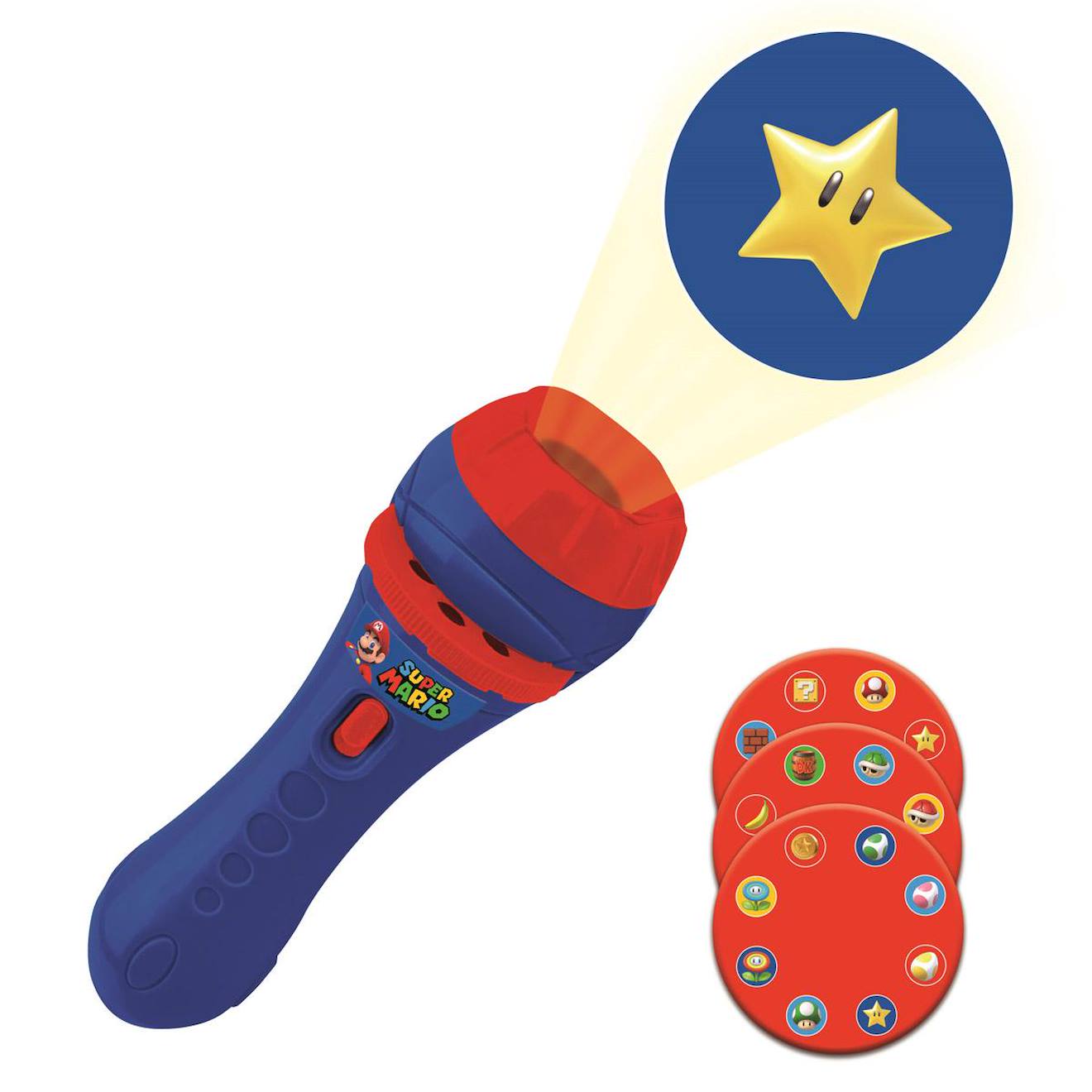 Projecteur À Histoires Et Lampe Torche Super Mario Bleu
