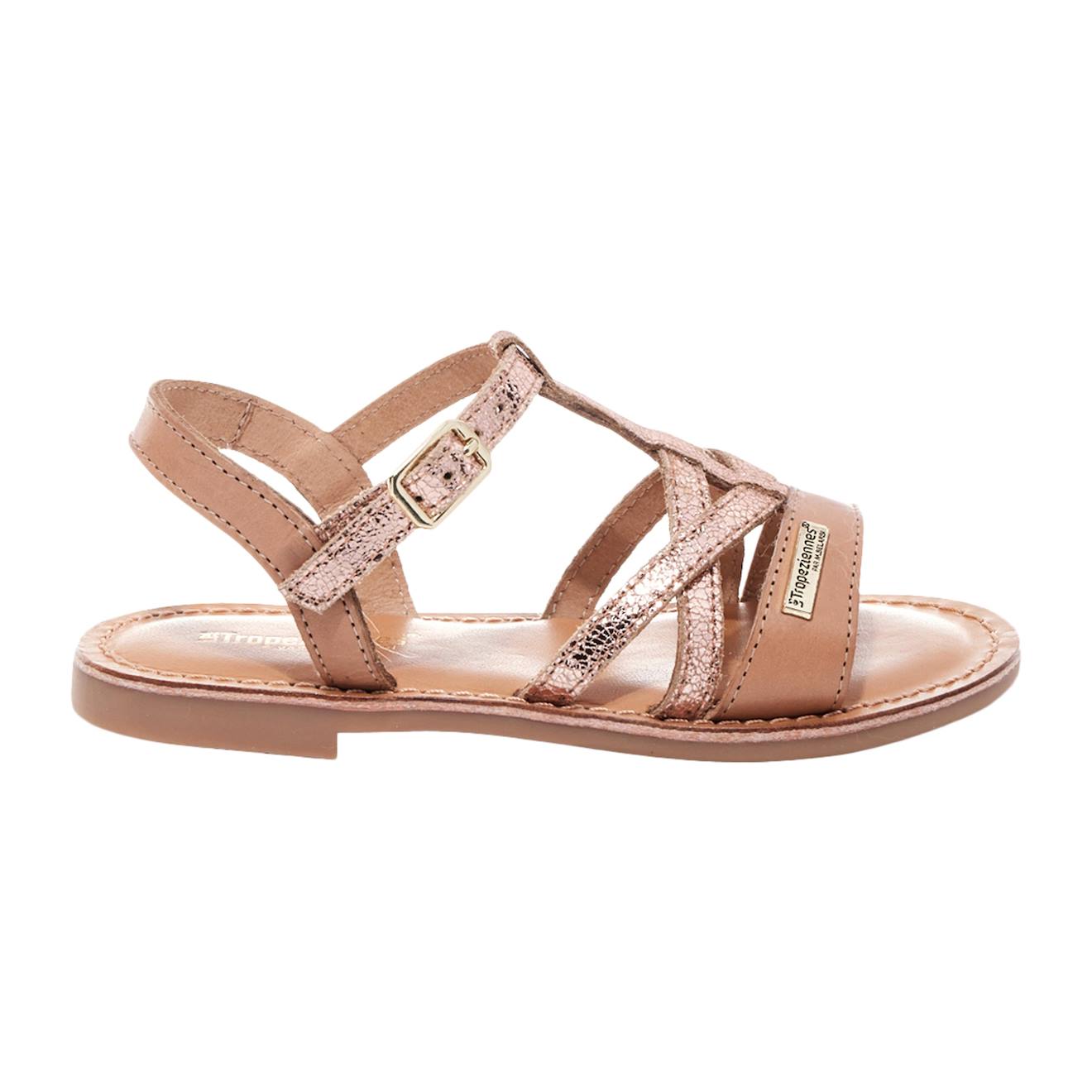 Sandales En Cuir À Brides Nude Multi