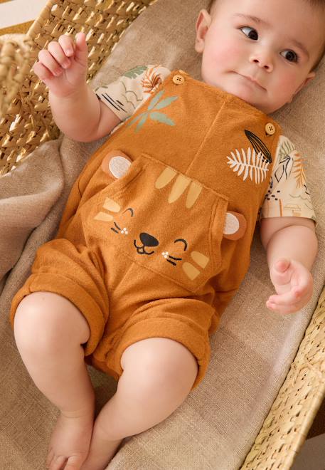 Bébé-Salopette, combinaison-Ensemble salopette bébé et t-shirt en éponge mio