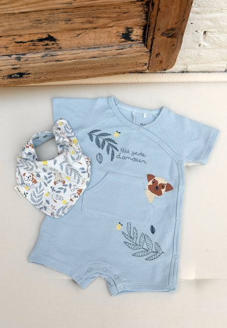 Bébé-Barboteuse bébé + foulard zeste d'amour