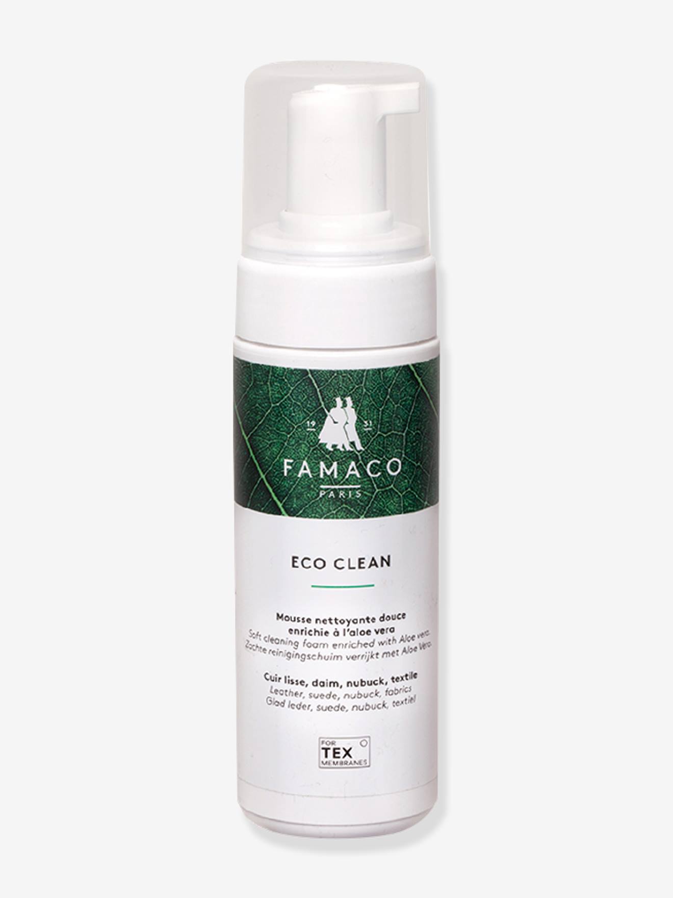 Mousse nettoyante pour cuir daim textile Eco Clean 150ml blanc