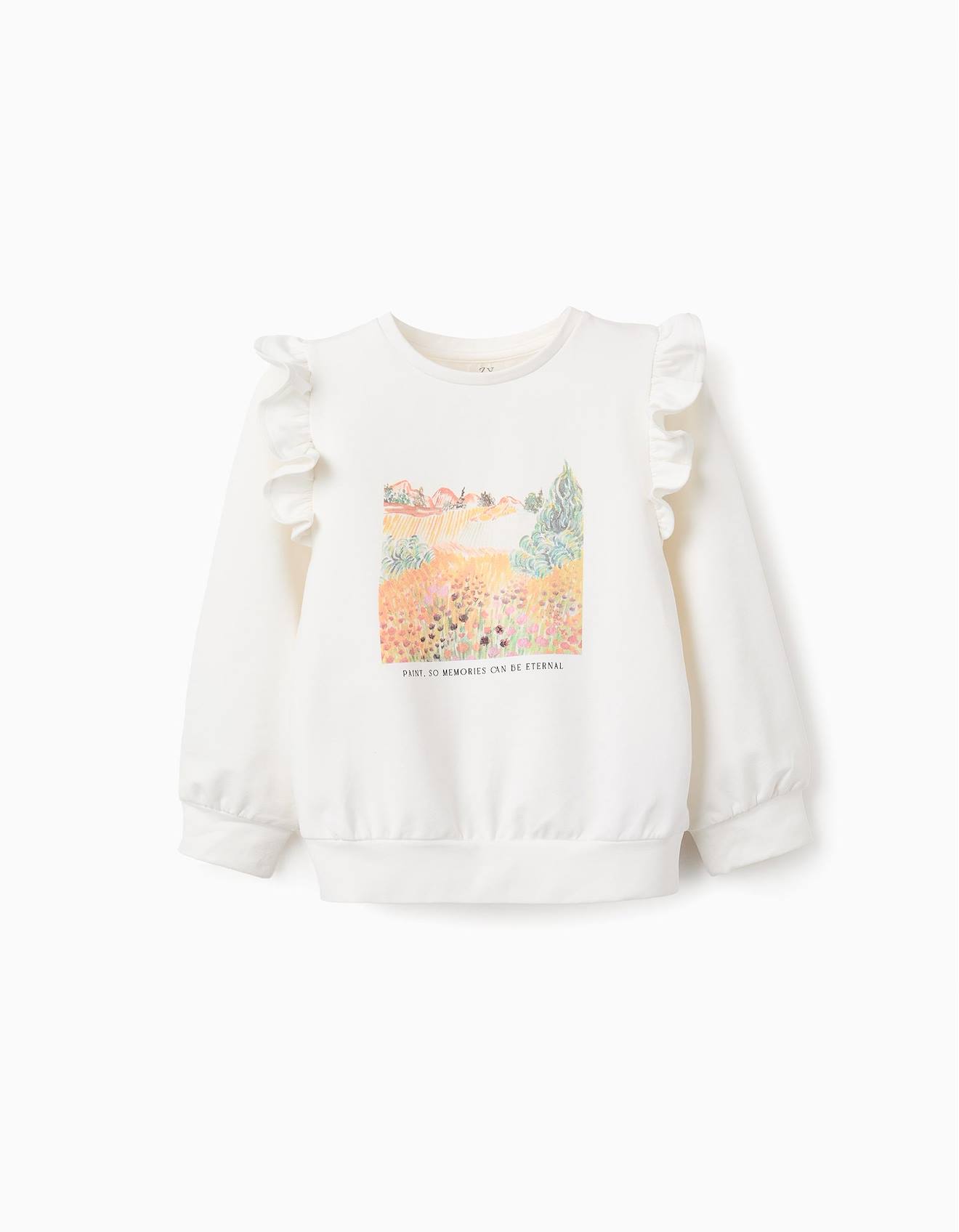 Sweat Avec Broderie Sur La Poitrine Blanc