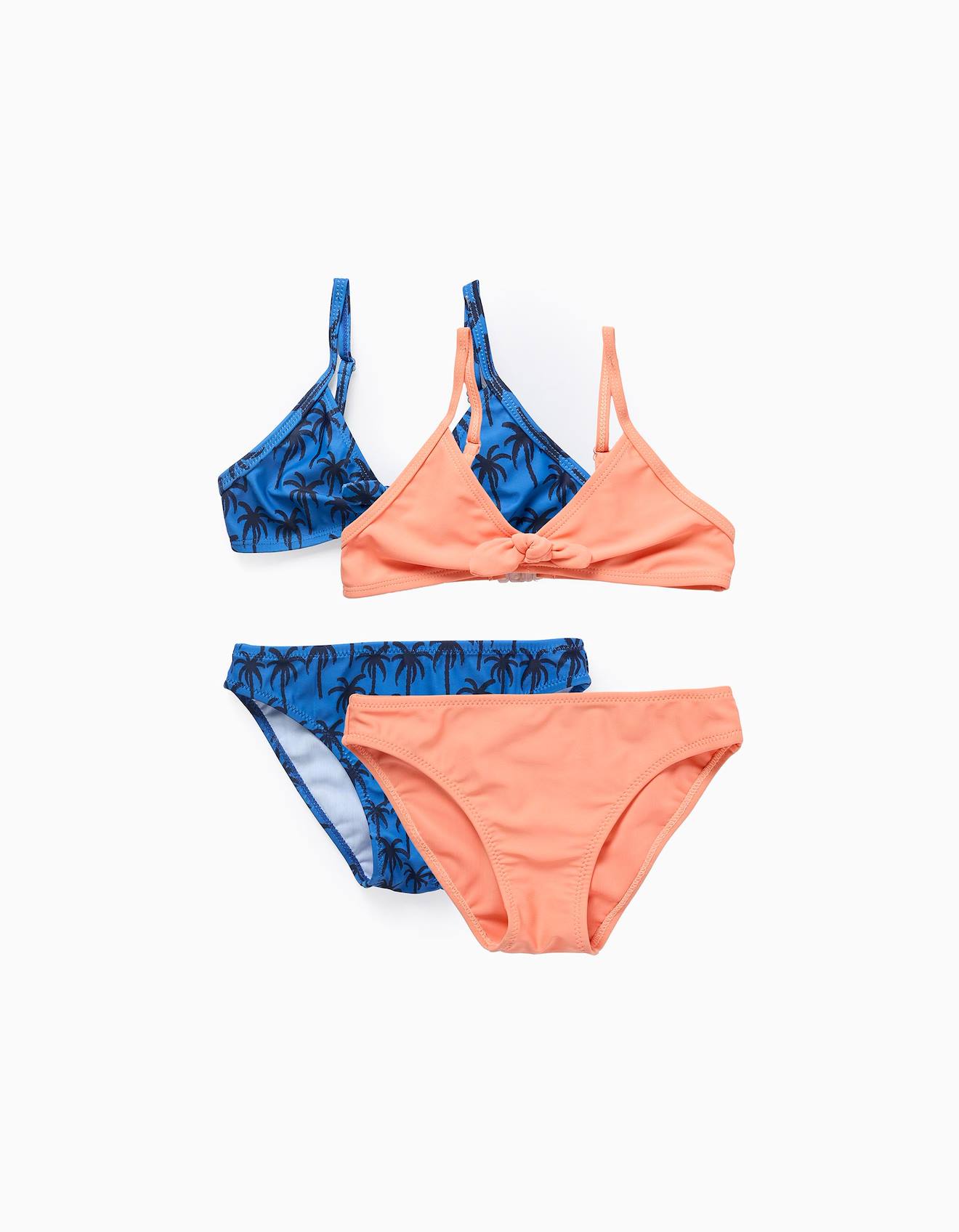 Pack 2 Bikinis Avec Nœuds Bleu
