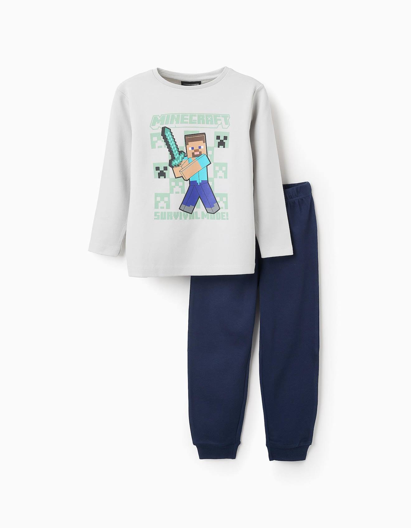 Pyjama En Coton Minecraft Vert Clair