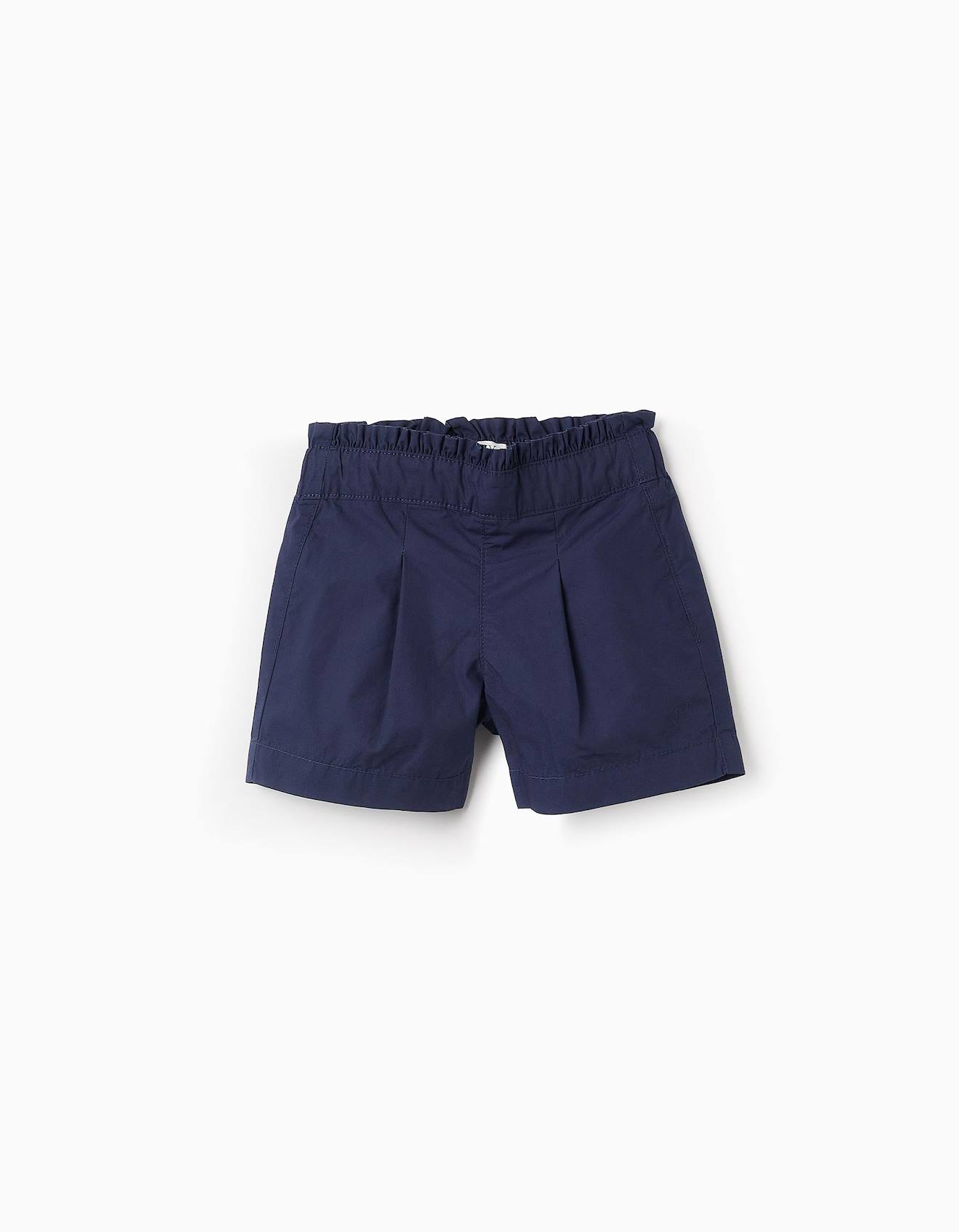 Short En Popeline Bleu Foncé