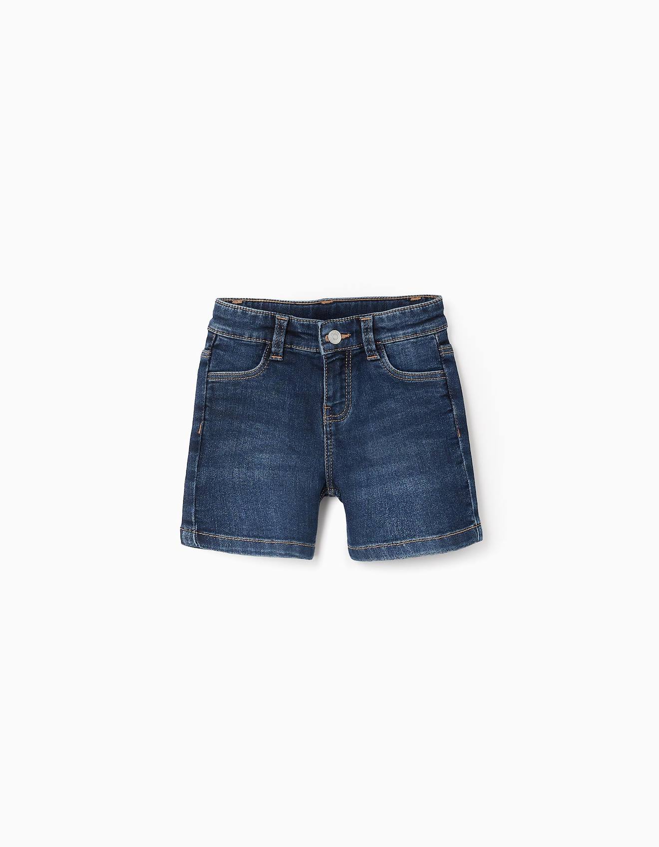 Short En Jean Comfort Denim Bleu Foncé