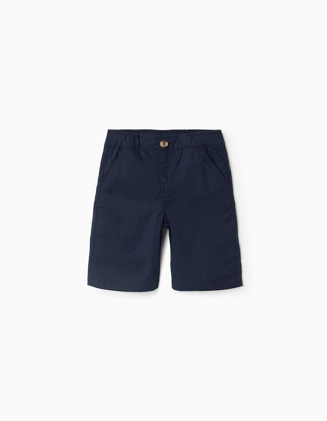 Short En Popeline Bleu Foncé