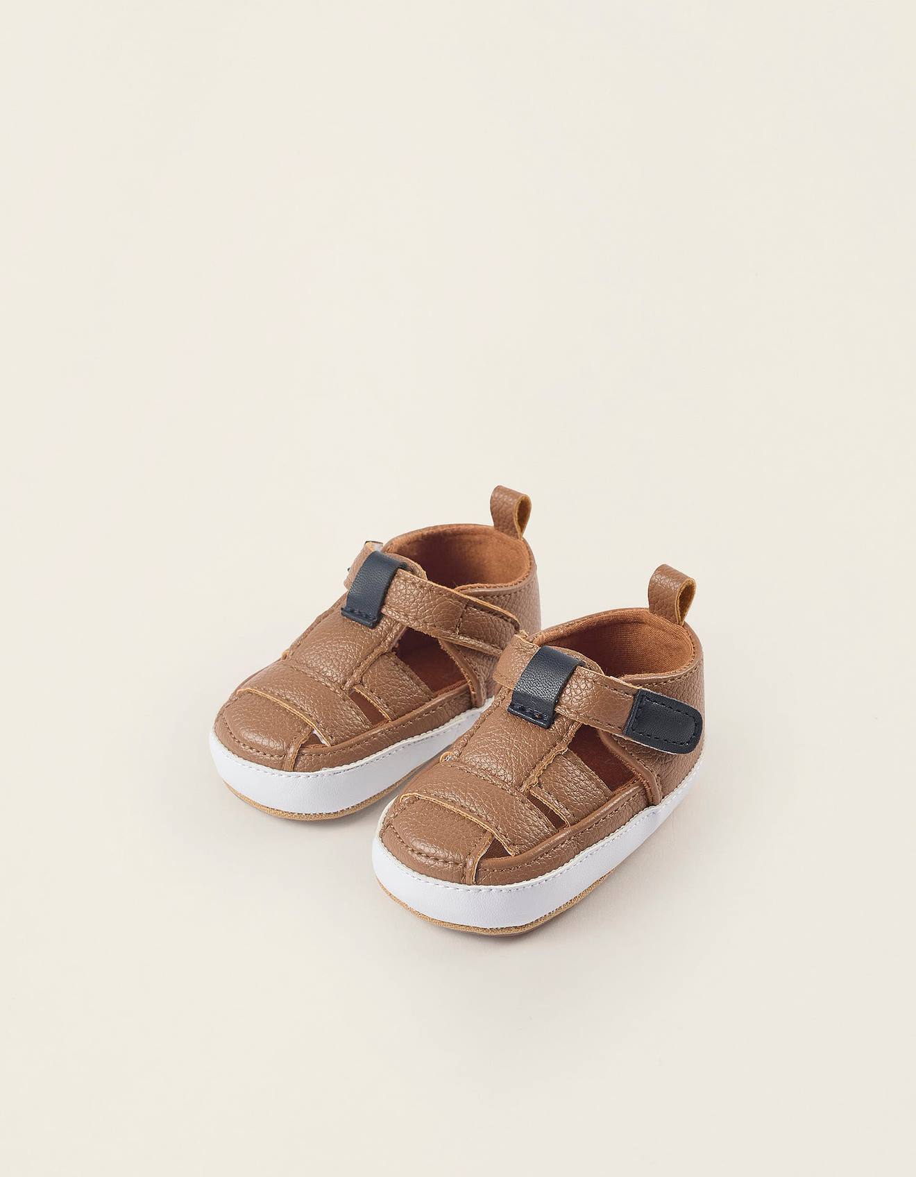Sandales En Similicuir Beige Clair